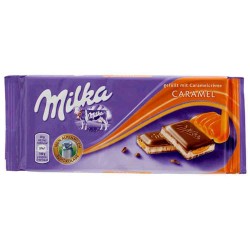 Ciocolata Milka Alpine cu Crema de Caramel, 100 g