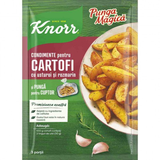 Punga Magica Knorr cu Condimente, pentru Cartofi la Cuptor cu Usturoi si Rozmarin, 30 g