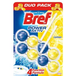 Odorizant Toaleta Bref Power Aktiv Lemon, 2 x 50 g