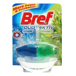 Odorizant WC Bref Duo Aktiv, Lichid cu Suport de WC- Pine, 50 g