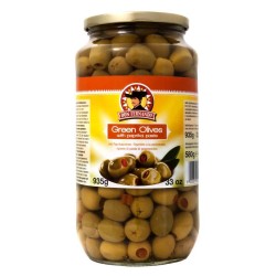 Masline Verzi Don Fernando Umplute cu Pasta de Paprica, 935 g