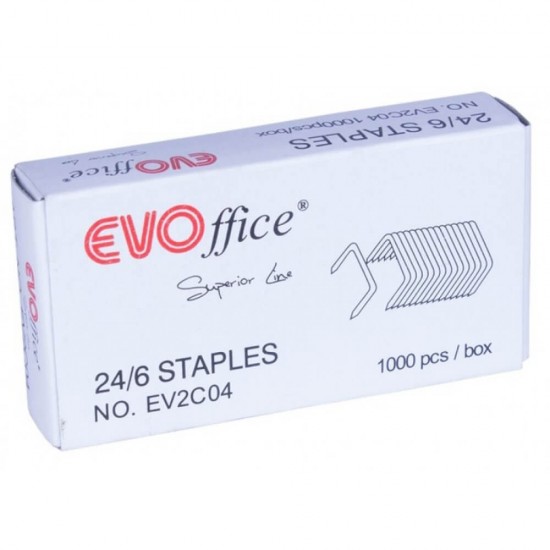 Capse Metalice EVOffice 24/6, 1000 Buc/Bax - Accesorii Capsare