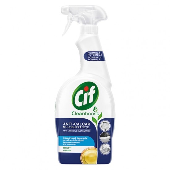 Solutie Cif Spray Anticalcar, Parfur de Otet, 750 ml