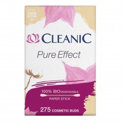 Betisoare De Urechi Biodegradabile Cleanic Pure Effect, 275 Buc, Ambalat In Cutie