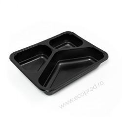 Cutie Meniu Pp Termosudabila 3 Compartimente, Dimensiune 227x178x5 Cm, Culoare Neagra