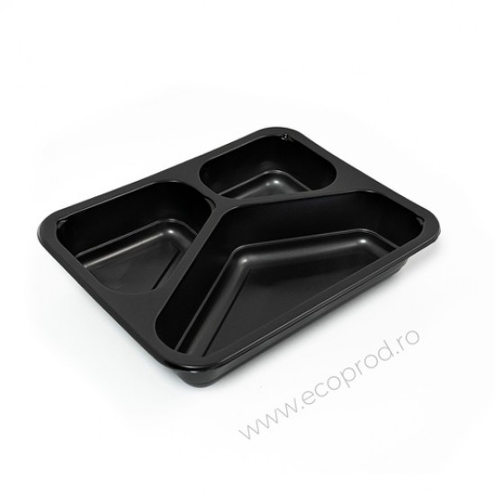 Cutie Meniu Pp Termosudabila 3 Compartimente, Dimensiune 227x178x5 Cm, Culoare Neagra