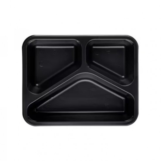 Cutie Meniu Pp Termosudabila 3 Compartimente, Dimensiune 227x178x5 Cm, Culoare Neagra
