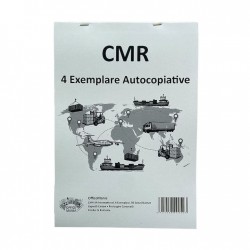 CMR A4 International, 4 Exemplare, 50 Set/Carnet, Tipar 1+0, Coperta Fata Tiparita, Coperta din Carton + Prelungire Cartonata, Hartie Alba (Albastru, Rosu, Verde, Negru)