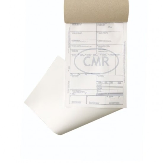CMR A4 International, 4 Exemplare, 50 Set/Carnet, Tipar 1+0, Coperta Fata Tiparita, Coperta din Carton + Prelungire Cartonata, Hartie Alba (Albastru, Rosu, Verde, Negru)