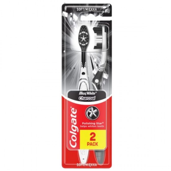 Colgate Periuta De Dinti Max White Charcoal Soft 2 Buc/set