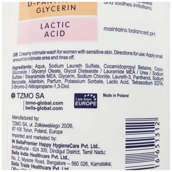 Sapun Lichid pentru Igiena Intima Bella Sensitive, 300 ml