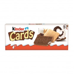 Biscuiti Acoperiti cu Ciocolata Kinder Cards, 25.6 g x 5 Buc/Pachet, 128 g