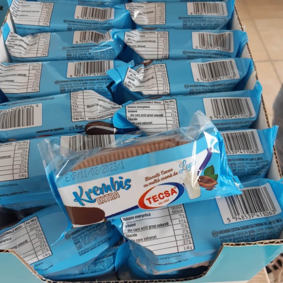 Set 48 Pachete de Biscuiti cu Crema de Lapte Tecsa, 36 g