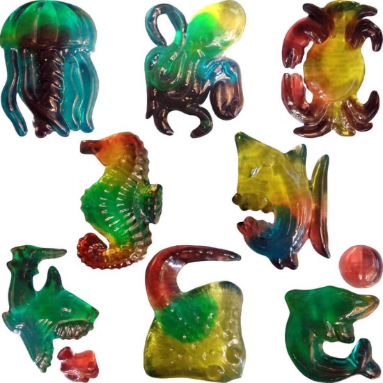 Set 66 Jeleuri Ocean Vidal, Gust de Fructe, Forma Animale Subacvatice