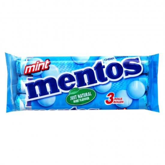 Dropsuri cu Menta Mentos, 3x38 g