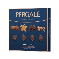 Bomboane Asortate cu Ciocolata Neagra Pergale, 114 g