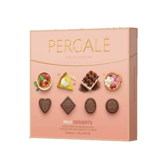 Bomboane Asortate Pergale Milk Desserts, 113 g