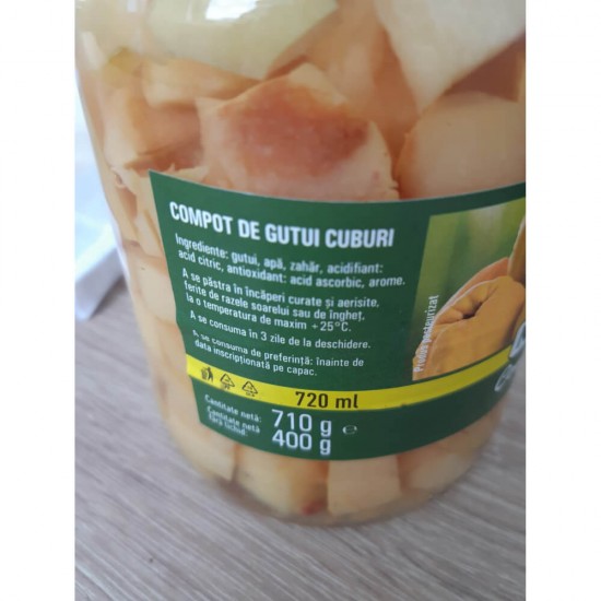Compot de Gutui Cuburi Naturavit, 720 ml