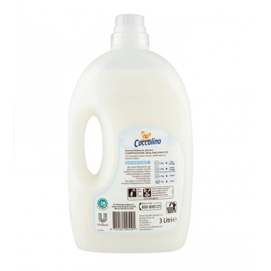 Coccolino Balsam Rufe Alb Delicat Si Pufos, 3l, 40 Spalari