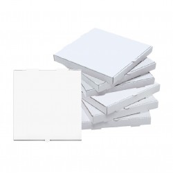Set 500 Cutii Pizza Albe, 24x3.5x24 cm - Ambalaje Alimentare din Carton Alb