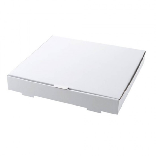 Set 500 Cutii Pizza Albe, 24x3.5x24 cm - Ambalaje Alimentare din Carton Alb