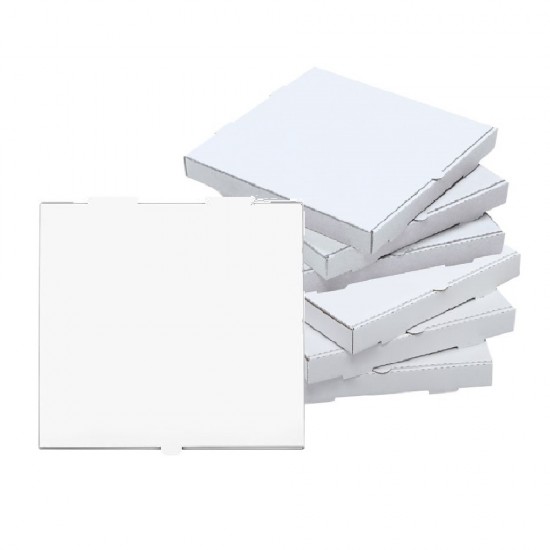Set 500 Cutii Pizza Albe, 42x4x42 cm - Ambalaje Alimentare din Carton Alb
