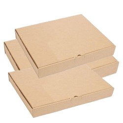 Set 100 Cutii Pizza Natur Corolla Packaging, 32x3.5x32 Cm, Ambalaje din Carton, Ambalaje pentru Pizza, Set de Cutii Natur, Set de Cutii Natur pentru Pizza, Seturi de Cutii Pizza