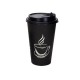 Set 100 Capace Negre de Plastic pentru Pahare Goldpaper Premium si City, 8-14 OZ