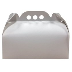 Cutii Albe pentru Tort  CT5, 25 Buc/Bax , 29x39 cm, Carton Duplex, Ambalaje Cofetarie, Cutii pentru Tort Albe, Cutii pentru Tort cu Deschidere Laterala, Cutii pentru Tort cu Maner, Bax Cutii Tort