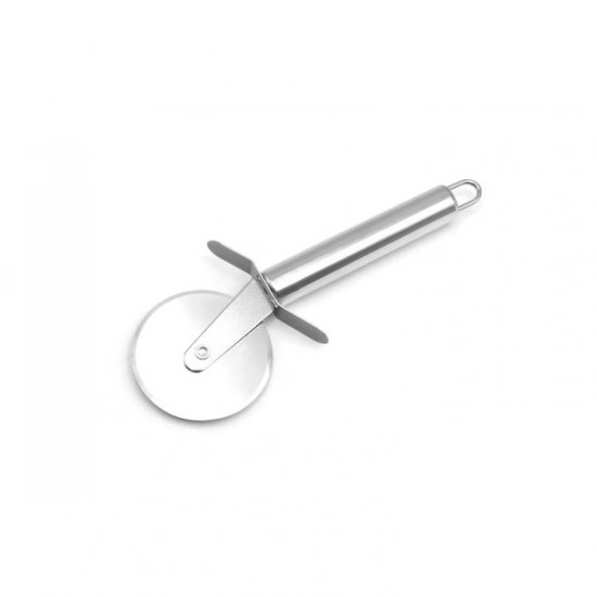 Cutit Pentru Pizza Din Otel Inoxidabil Cu 1 Rola, Maner Metalic Cu Agatatoare, Dimensiune 19,5x8 Cm