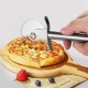 Cutit Pentru Pizza Din Otel Inoxidabil Cu 1 Rola, Maner Metalic Cu Agatatoare, Dimensiune 19,5x8 Cm