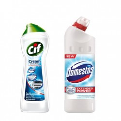 Pachet Promo: Domestos White 750 Ml + Cif Cream Original 500 Ml