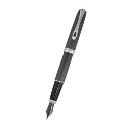 Stilou Diplomat Excellence A2, Cu Penita M, Din Otel Inoxidabil - Guilloche Black Chrome