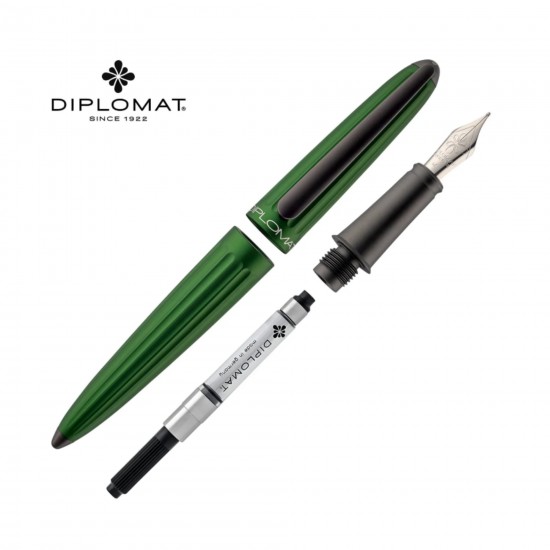 Stilou Diplomat Aero, Cu Penita M, Din Otel Inoxidabil - Evergreen