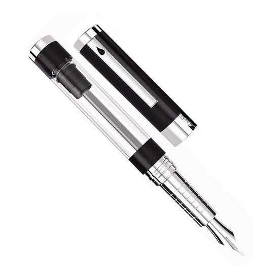 Stilou Diplomat Nexus Demo, Cu Penita M, Din Otel Inoxidabil - Black Chrome