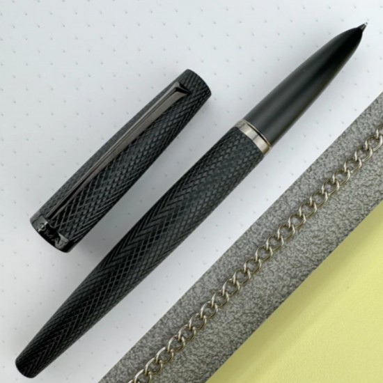 Stilou Diplomat Viper, Cu Penita F/m, Din Otel Inoxidabil - Back Guilloche