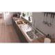 Chiuveta Bucatarie Sanobi, 80x50 cm, cu Picurator, Cuva pe Dreapta, Inox Alimentar, Finisaj Mat, Chiuveta Bucatarie Finisaj Mat, Chiuveta de Bucatarie Sanobi, Chiuveta Bucatarie Partea Dreapta, Chiuveta Bucatarie Orientare Dreapta