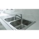Chiuveta Bucatarie Dubla Sanobi, 116x50 cm, cu Picurator pe Dreapta, Inox Alimentar, Finisaj Mat, Chiuveta de Bucatarie Sanobi, Chiuveta Dubla cu Picurator pentru Bucatarie, Chiuveta de Bucatarie Dubla cu Picurator, Chiuveta Bucatarie Inox