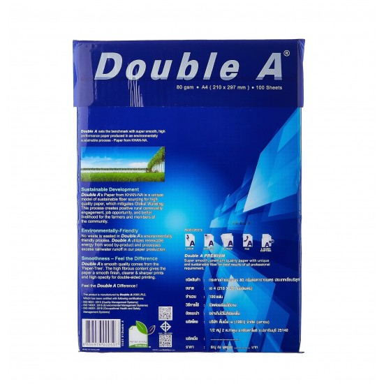 Set 5 Topuri Hartie Copiator A4 Double A Premium, 90 G/m², 500 Coli/top, Clasa A