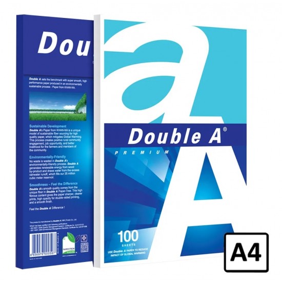 Hartie Alba Pentru Copiator A4, 80g/mp, 100coli/top, Clasa A, Double A Premium
