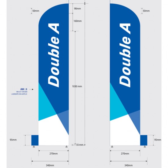 Display De Podea Double A, Dimensiuni 22x34x160cm