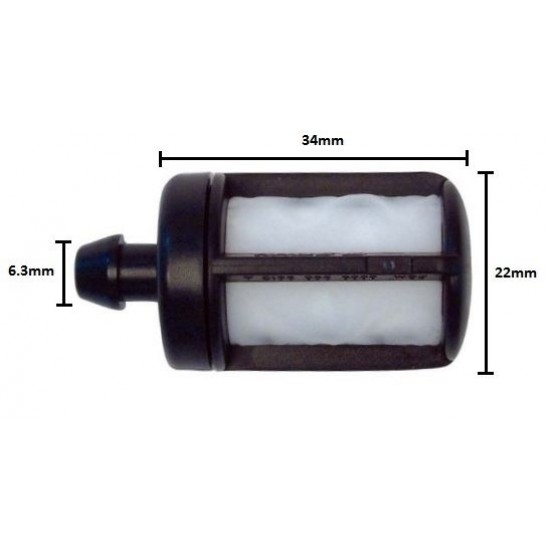 Filtru Benzina Stihl - 6.3mm - Capacitate Mare