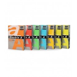 Hartie Color Pentru Copiator A4, 75g/mp, 100coli/top, Double A - 5 Culori Neon Asortate
