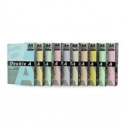 Hartie Color Pentru Copiator A4, 80g/mp, 100coli/top, Double A - 5 Culori Pastel Asortate