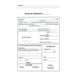 Decont de Cheltuieli A5, 100 File/Carnet, Fata/Verso - Formular Gestionare Cheltuieli