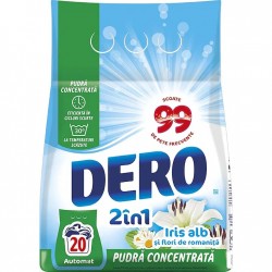 Detergent Automat Dero 2 In 1 Iris Alb, 1,5 Kg, 20 Spalari