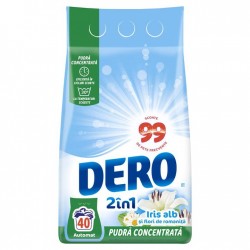 Detergent Automat Dero 2 In 1 Iris Alb, 3 Kg, 40 Spalari