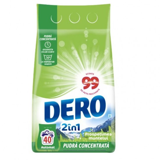 Detergent Automat Dero 2 In 1 Prospetimea Muntelui, 3 Kg, 40 Spalari