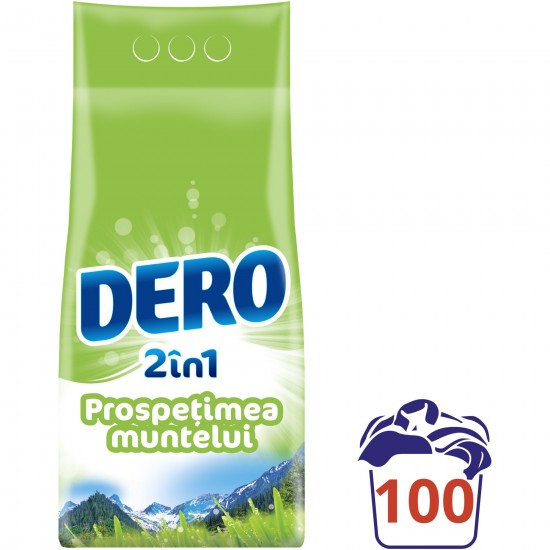 Detergent Automat Dero 2 In 1 Prospetimea Muntelui, 7,5 Kg, 100 Spalari