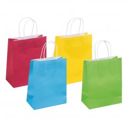 Punga Cadou, Hartie Kraft 120gsm, Culori Uni, 18x23x10cm, Donau Home - Culori Asortate